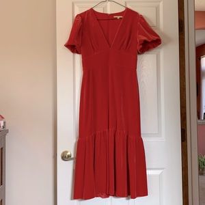 Luxury Red-Velvet mid length gown